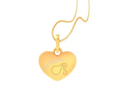Kids Heart Pendants 3dm STL OBJ FBX Renders Details 3D print model 2