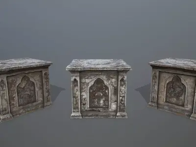 column Low-poly 3D model