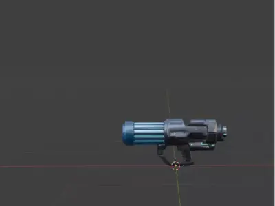 Low Poly Game Weapon Low-poly 3D model