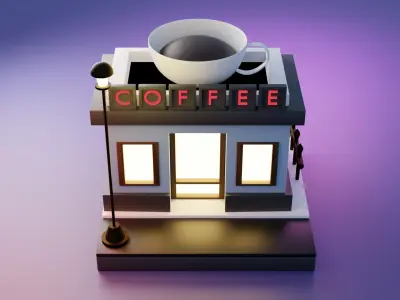coffee shop 3D model