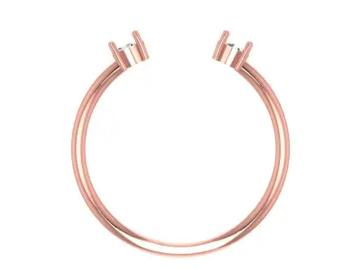 Women Open End Light Weight Band Ring 3D print model buy
