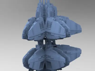 Sci-Fi dark ring 6  3D model