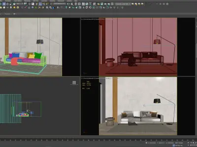 interior living room scene 42 3D model