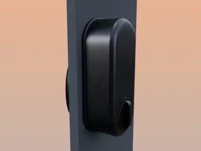 Oval Digital Door Lock Low-poly 3D model