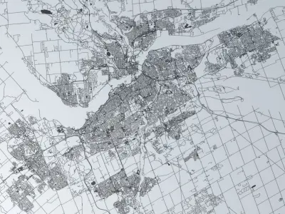 Ottawa Road Network and Streets 3D model