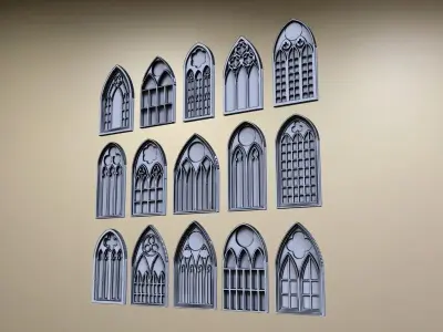 Gothic Windows Collections 3D model