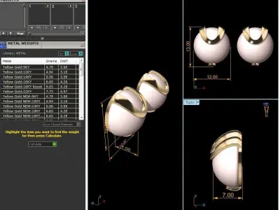 Diamond Pearl Earrings 3D print model