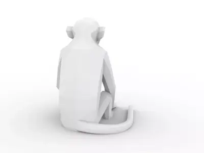 Low Poly Monkey 3D Printable 3D print model