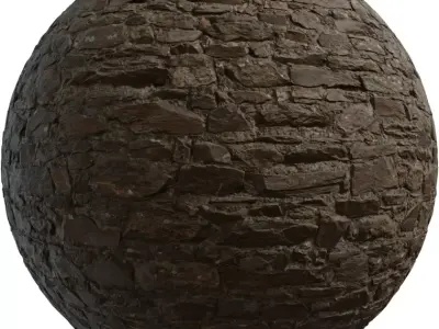 Dry Stack Slate Wall PBR Texture  Texture