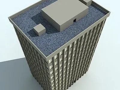 Brown Detailed Building 55 3D model