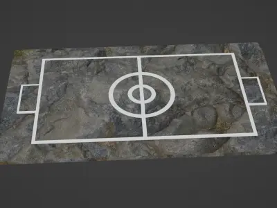 Pokemon stadium - rocks stadium Low-poly 3D model