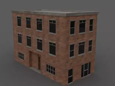 Lowpoly Building 3D Model Low-poly 3D model