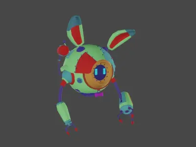 Robot V1 Low-poly 3D model