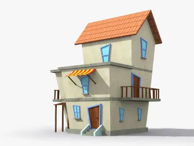 Cartoon House  l Low-poly 3D model