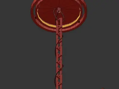 INFINITY chandelier with three lights hanging from it 3D model
