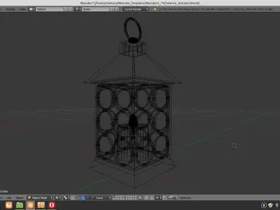 lantern with candle 3D model purchase