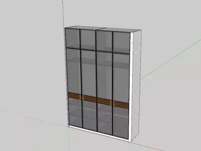 glass door cabinet 3D model