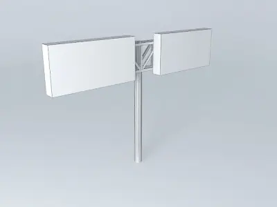 EDIT ME! freeway sign 4 Free 3D model