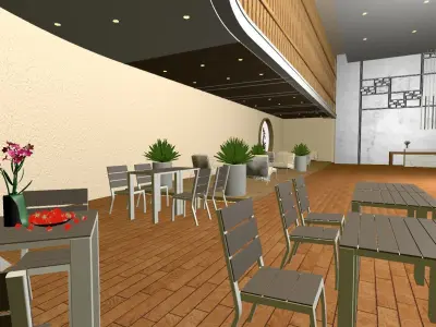 ESCALE chairs and table Low-poly 3D model