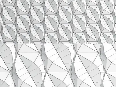 wall panel Incredible Relief Sculptures  low poly 3d model Low-poly 3D model