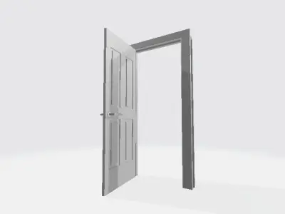 Simple Door open and closed Free 3D model