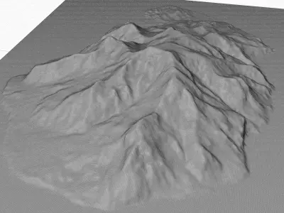 Makanrushi island full 3D model terrain 3D model