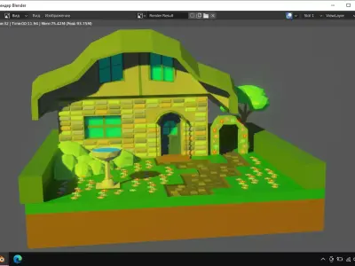 house Low-poly 3D model