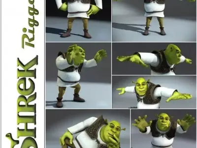 Shrek rigged 1 0 3D model