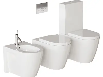 Duravit Starck 2 WC Full Set 3D model
