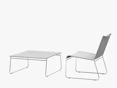 Chair Clip and Table by Andre Bluth  3D model