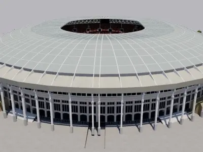 Luzhniki Stadium - Moscow Russia 2018 Low-poly 3D model