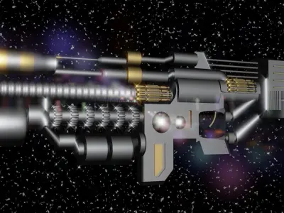 sci-fi weapon 3D model