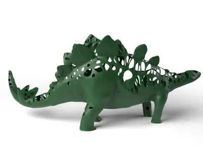 StegosaurusDinosaur Dust Voronoi Low-poly 3D model