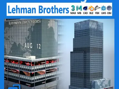 NYC Building Lehman Brothers Low-poly 3D model