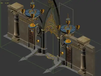 Game Advanced Collection Area - Entrance Gate 01 3D model