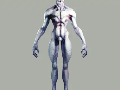 Slimy Alien Low-poly 3D model