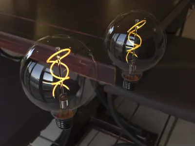 Edison Crown LED bulb 3D model