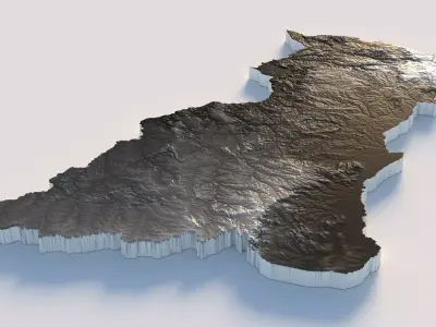 Central African Republic Country Terrain 3D model