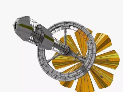 Solar Sail Ship 3D model