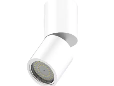 Metal Cylindrical Light 3D Model 3D model