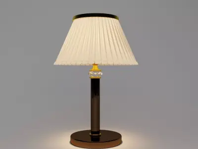 BedroomLamp table lamp with shade 3D print model