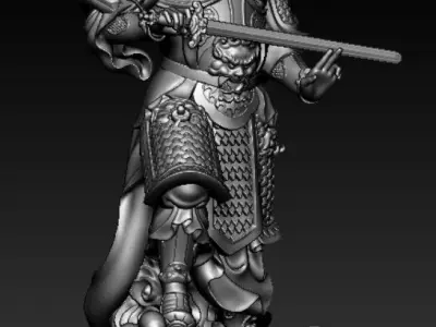 Sculpture of the Four Heavenly Kings 3D print model