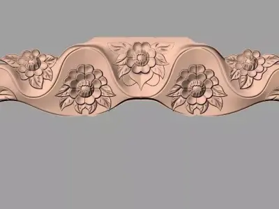 Door decorative flower 3D STL model used for CNC router E018 3D model