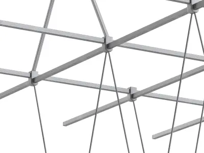 Suspenders Gridscape LED Downlight Cones Pendant Light 3D model