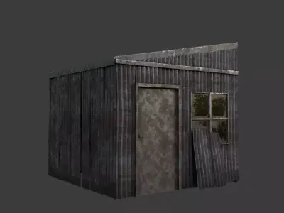 Denji House from ChainSawMan Anime 3D Model Lowpoly Low-poly 3D model