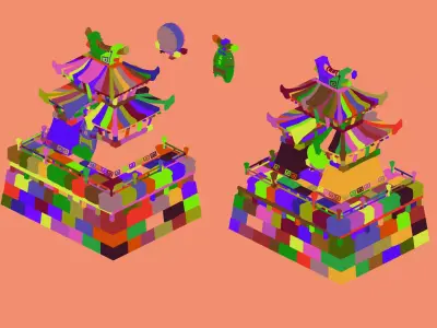 Xiqiao City - Drum Tower 32 3D model
