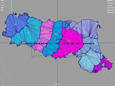 Emilia Romagna  Italy map region geography political geographic 3D model