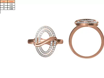 Ladies-Elegant Stone Rings For Womens 130 3D print model