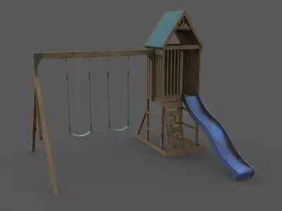 PBR Playground Jungle Gym 01 Low-poly 3D model