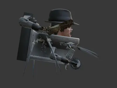 michael jackson skibidi toilet full face rig 3D model